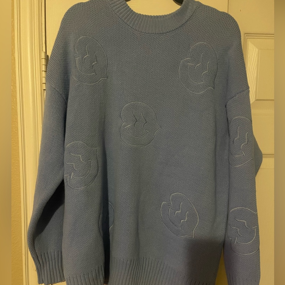 smiley face oversized sweater